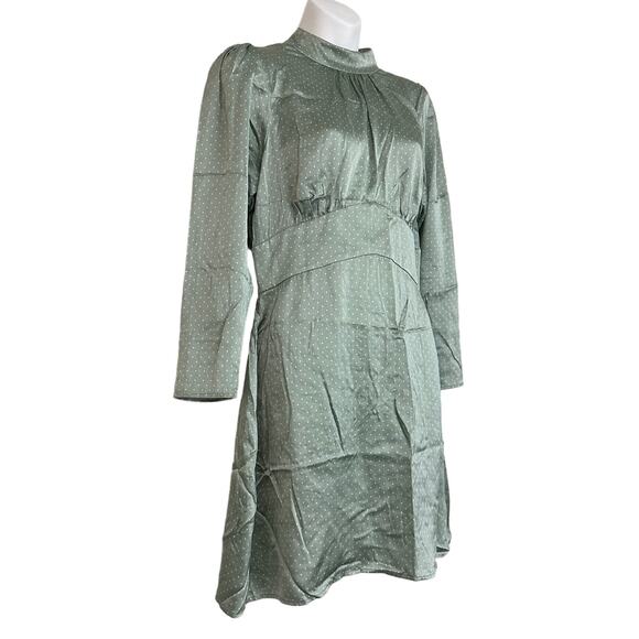 Reformation Samuel Polka Dot Silk Mini Dress Size 10 - Picture 2 of 5